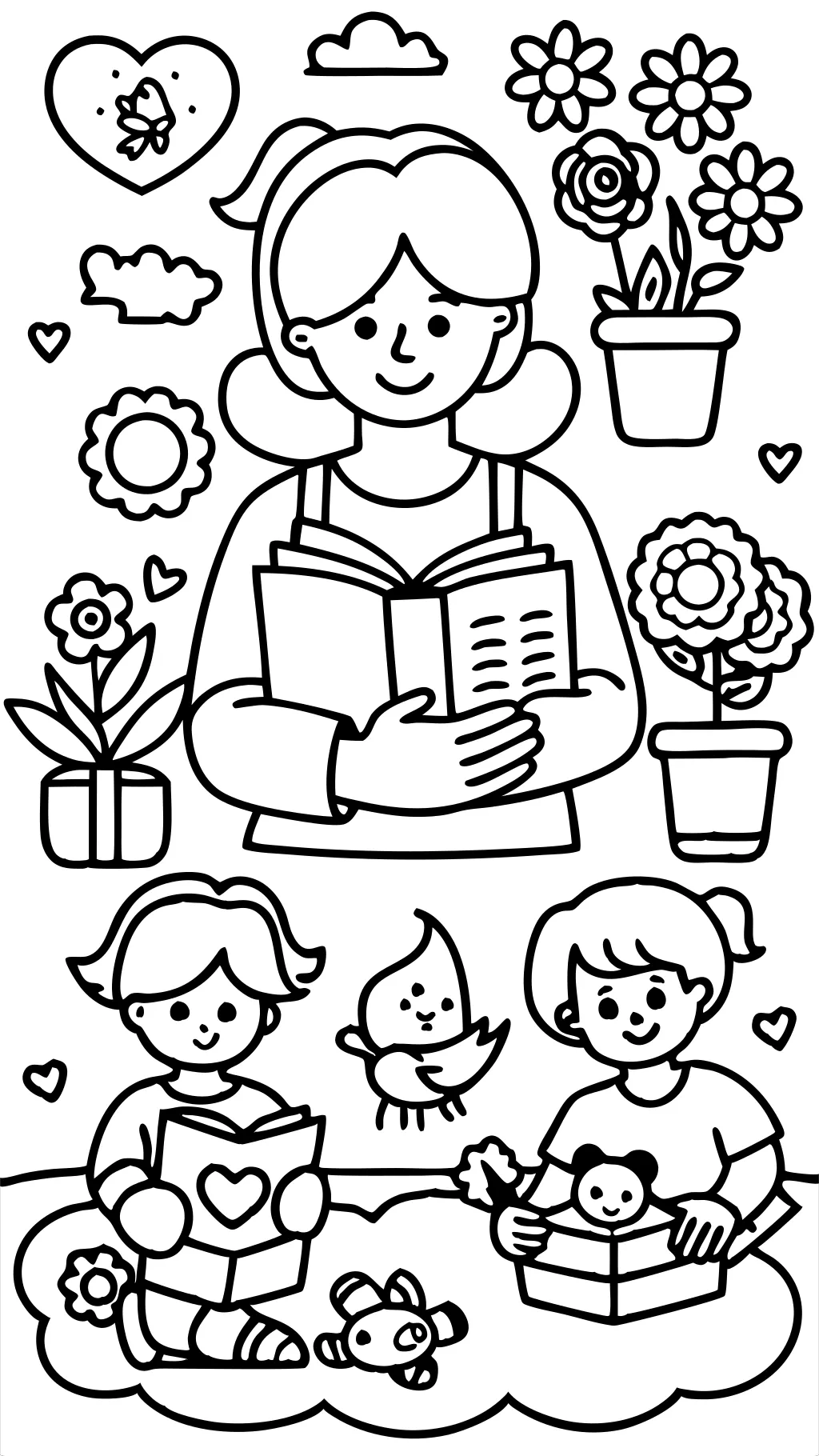 coloring pages of mother